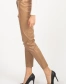 Женские брюки из эко-кожи бежевые-3