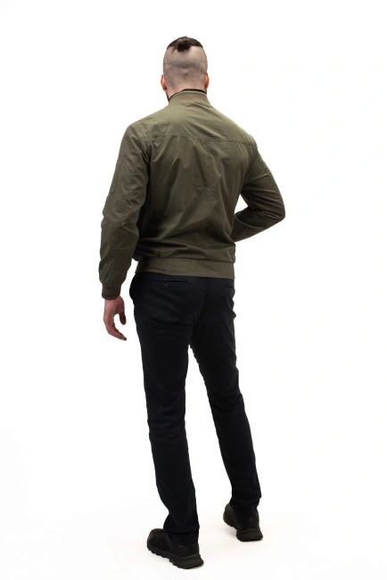 Чоловіча легка куртка бомбер хакі-6