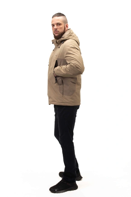 Чоловіча демісезонна куртка оливкова-5