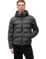 Біопуховик чоловічий сірий, капюшон-4