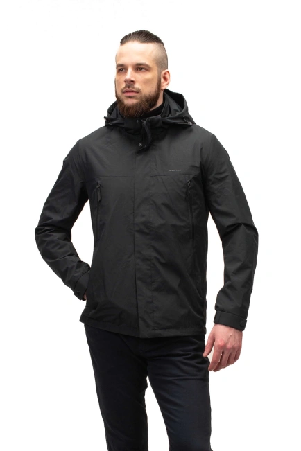 Чоловіча куртка в синьому кольорі подовжена-1