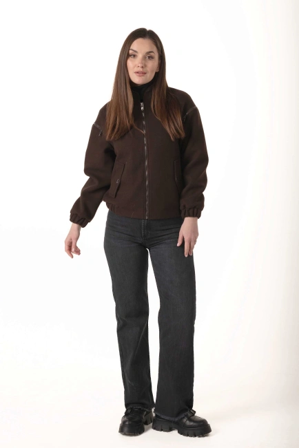 Женское кашемировое пальто-бомбер-3