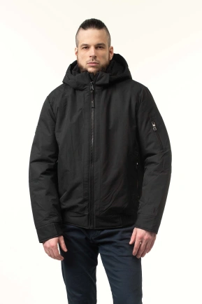 Чоловіча зимова куртка-бомбер з біопухом