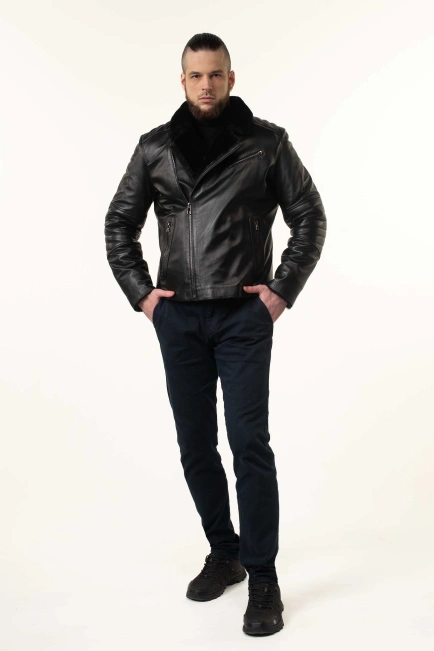 Дублянка чоловіча шкіряна косуха-3