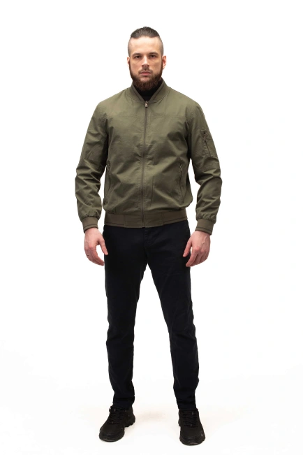 Чоловіча легка куртка бомбер хакі-3