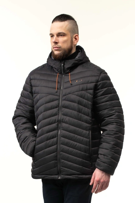 Демісезонна куртка на синтепоні чорна-7