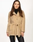Шуба з еко-хутра бежевого кольору-1