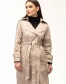 Жіночий текстильний тренч бежевий-4