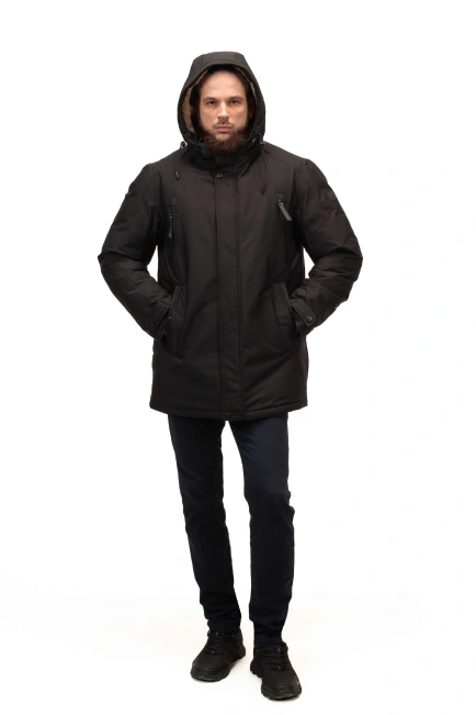 Мужской зимний биопуховик удлинённый-8