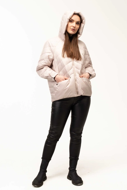 Демісезонна куртка з капюшоном та кишенями-8