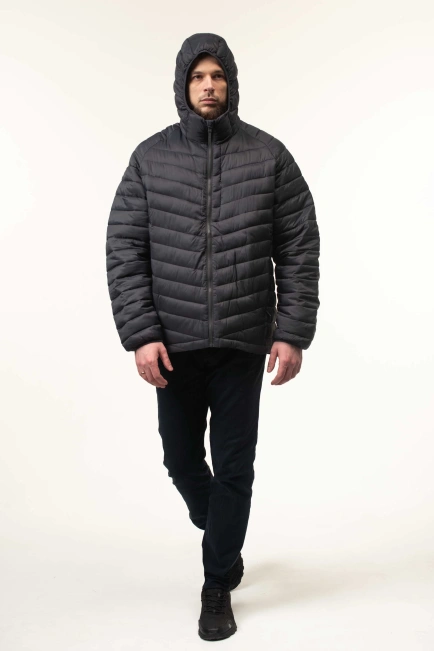 Демісезонна куртка на синтепоні темно-сіра-6