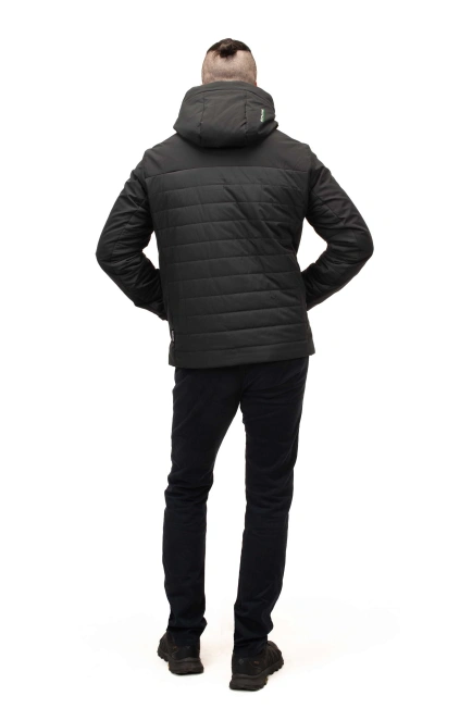 Демісезонна куртка кольору графіт-2