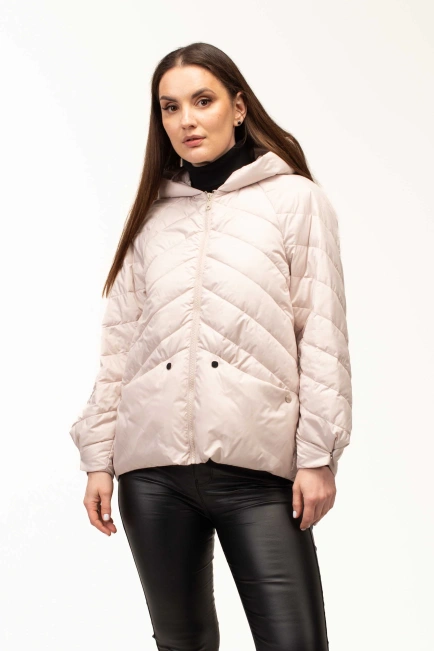 Демісезонна куртка з капюшоном та кишенями-1