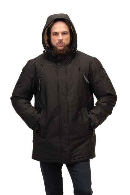 Мужской зимний биопуховик удлинённый-4