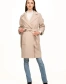 Женское пальто с поясом светлый беж-5