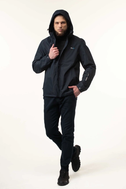 Чоловіча вітровка темно-синя-7