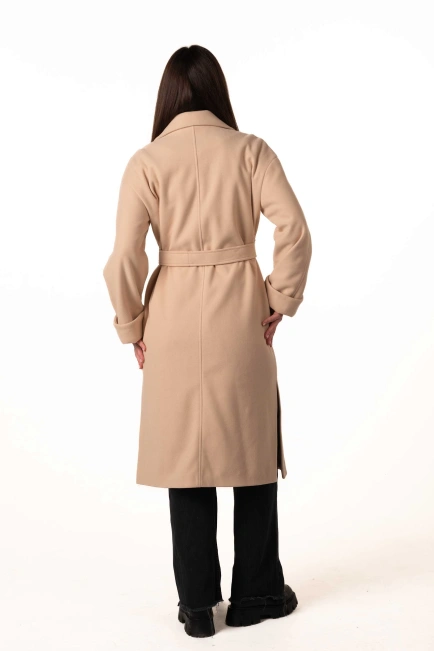 Кашемировое пальто с накладными карманами-2