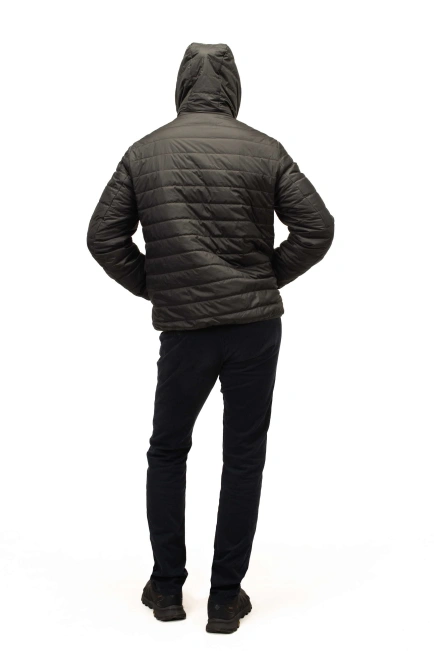 Мужская стёганая куртка цвета хаки-2